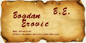Bogdan Erović vizit kartica